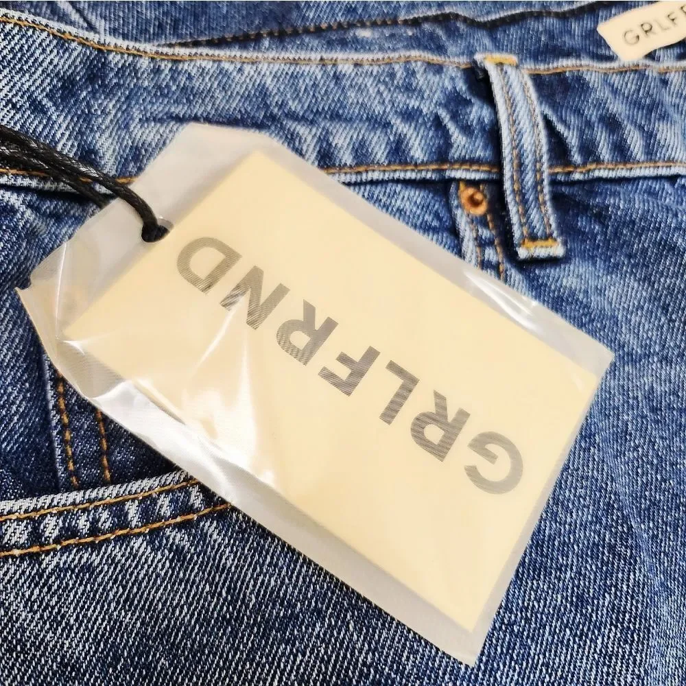 GRLFRND The Blanca Maxi Skirt W/High Slit Denim Jean Skirt Crissy Field Size 29
